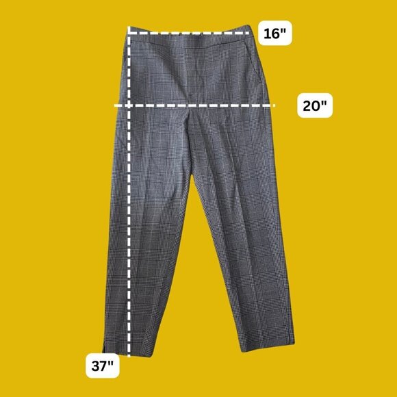 Banana Republic Glen Plaid “Hayden” Pants - Size 8 | Tailored Stretch Trousers - Picture 6 of 8